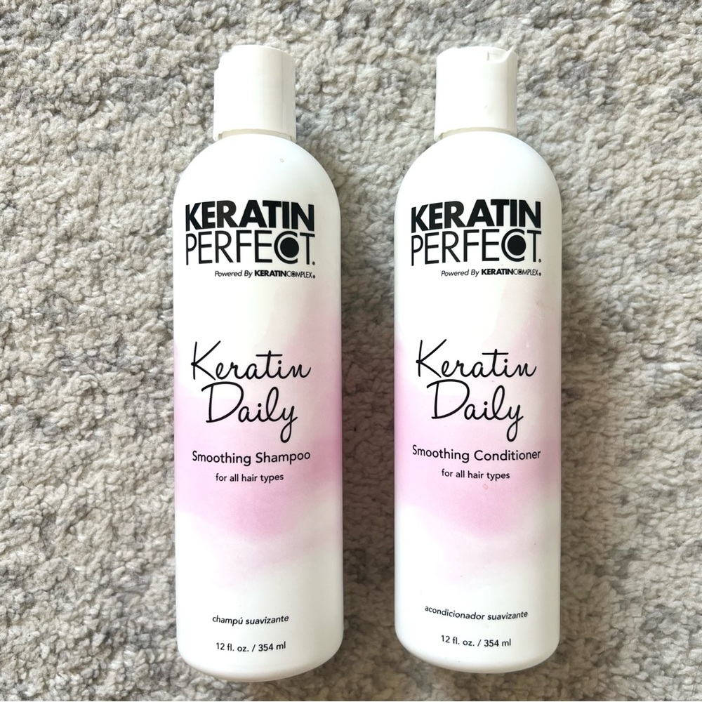 Keratin Perfect Keratin Daily Smoothing Shampoo & Conditioner Set 12 fl oz